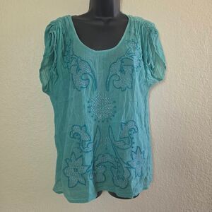 Monoreno Textured Boho Blouse
